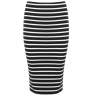 Miss Selfridge Jersey Stripe Pencil Skirt