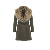 Miss Selfridge Khaki Collar Coat, £89