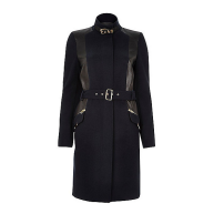River Island Structured Navy Military Coat, £95