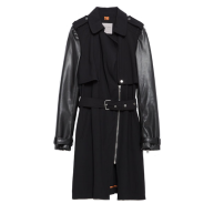 Zara Faux Leather Sleeves Trench Coat, £69.99