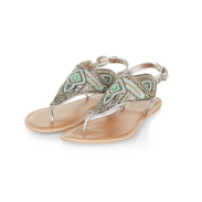New Look Leather Beaded Sandals
