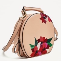 Zara Embroidered Oval City Bag