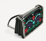 Zara Embroidered Chain Detail City Bag